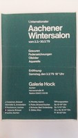 Affiche pour l'exposition Aachener Wintersalon , à la Galerie Hock (Aachen) , du 3 au 30 mars 1979